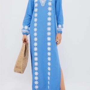 Sail to Sable Caftan Dress Blue